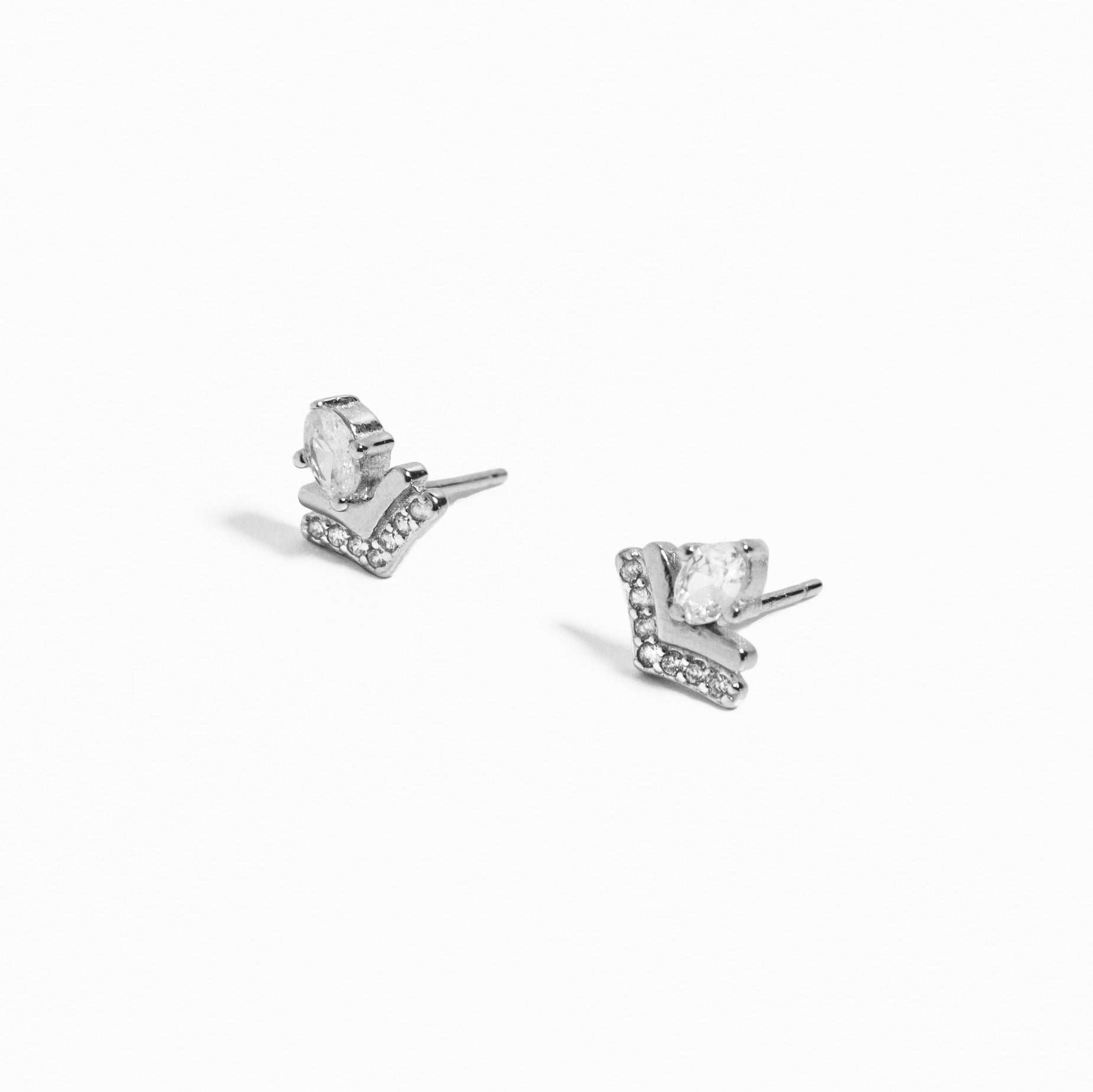 Stripe Silver 925 Stud Earrings