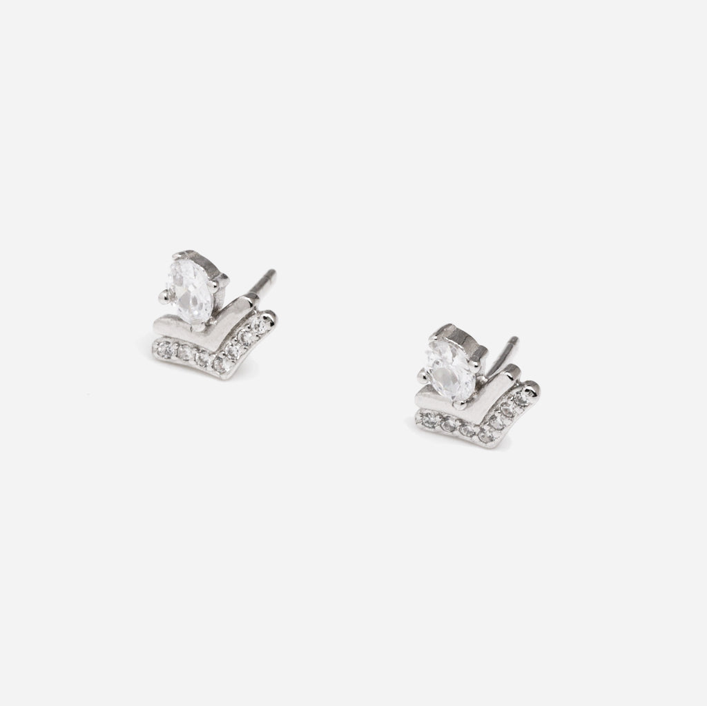 Elena Silver 925 Stud Earrings