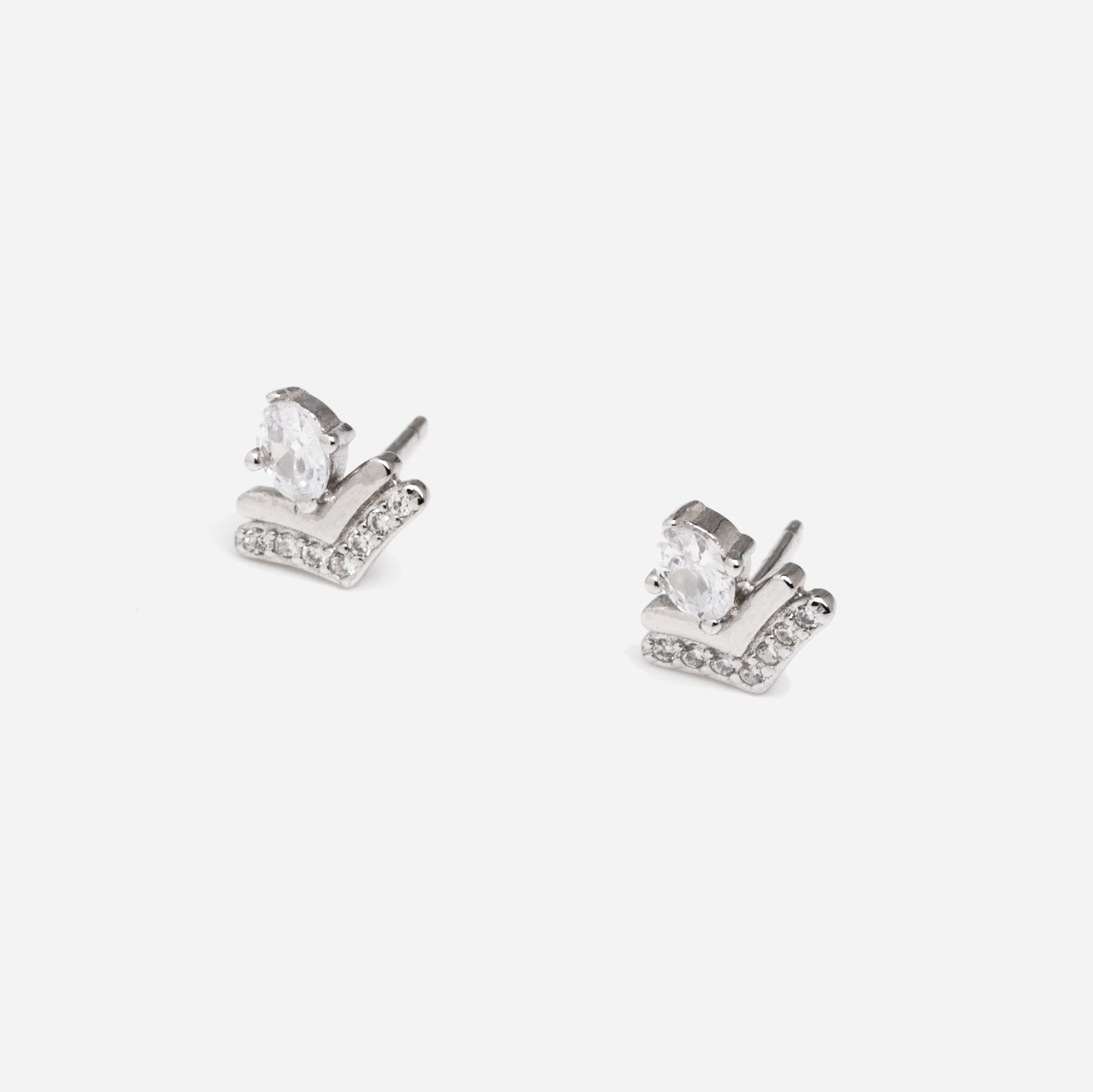 Elena Silver 925 Stud Earrings