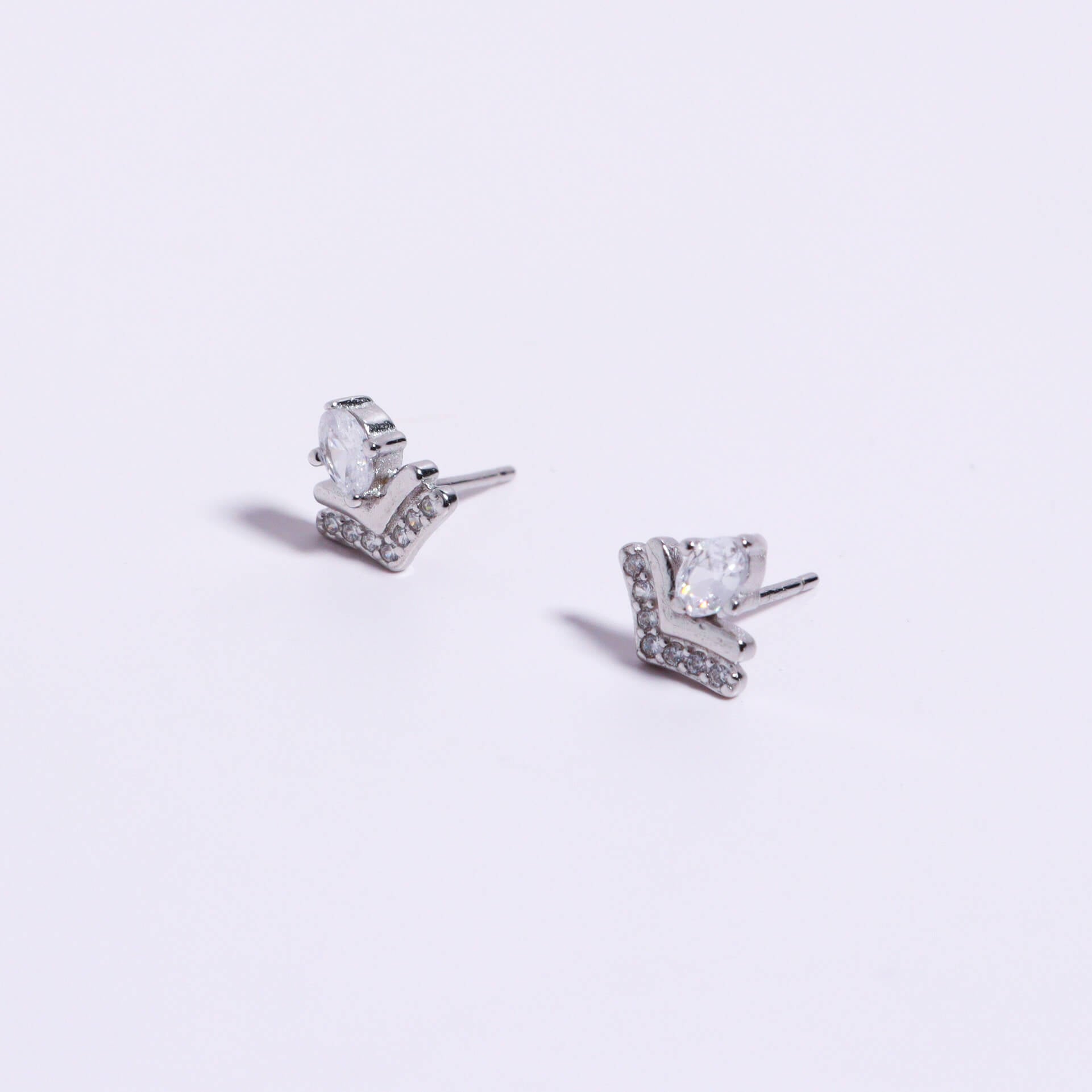 Stripe Silver 925 Stud Earrings