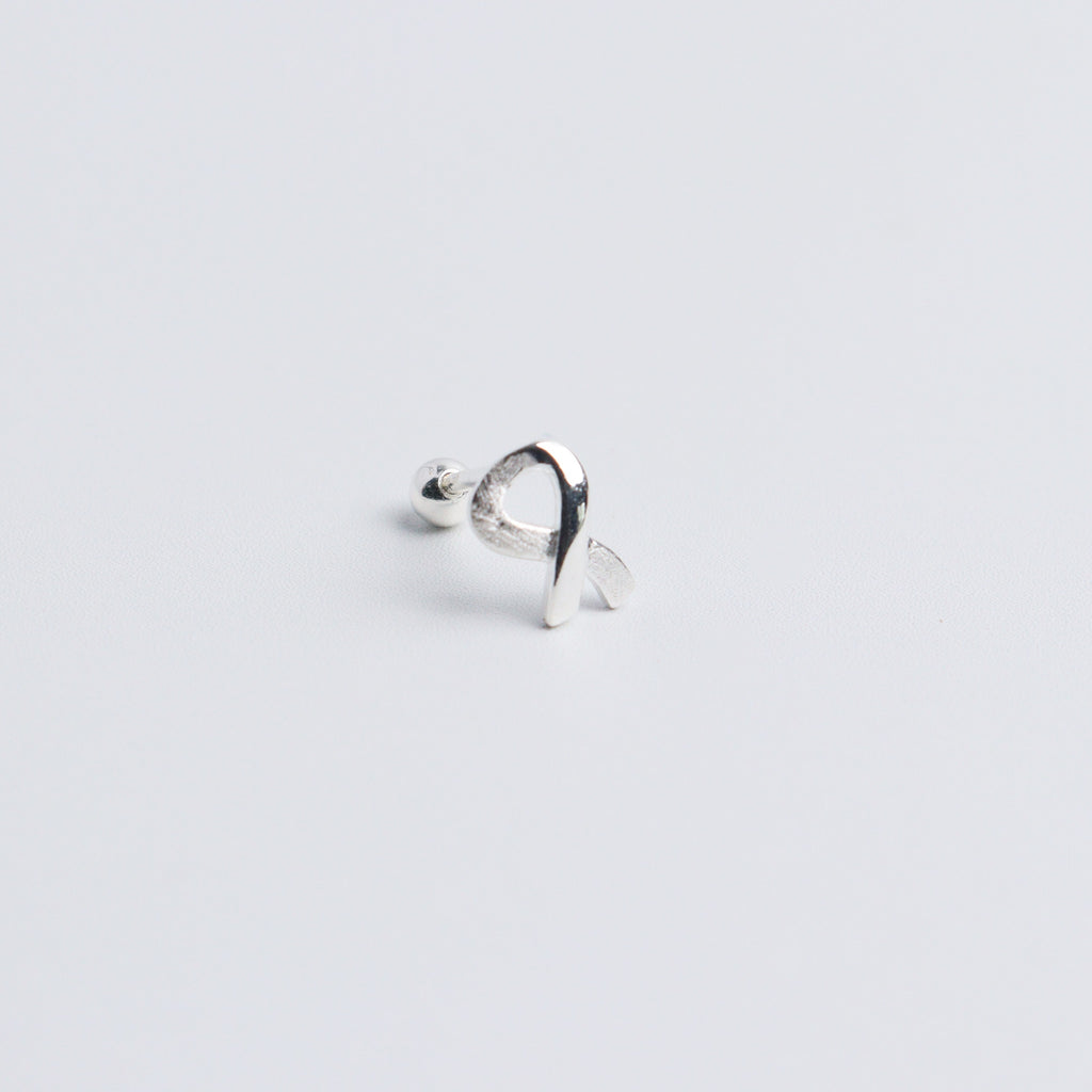 October Silver Stud Earrings