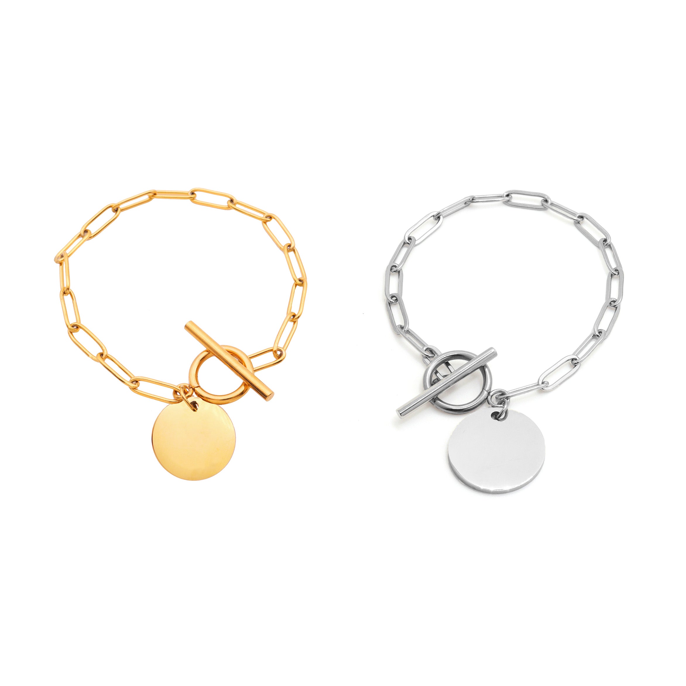 Engrave Your Round Charm Bracelet