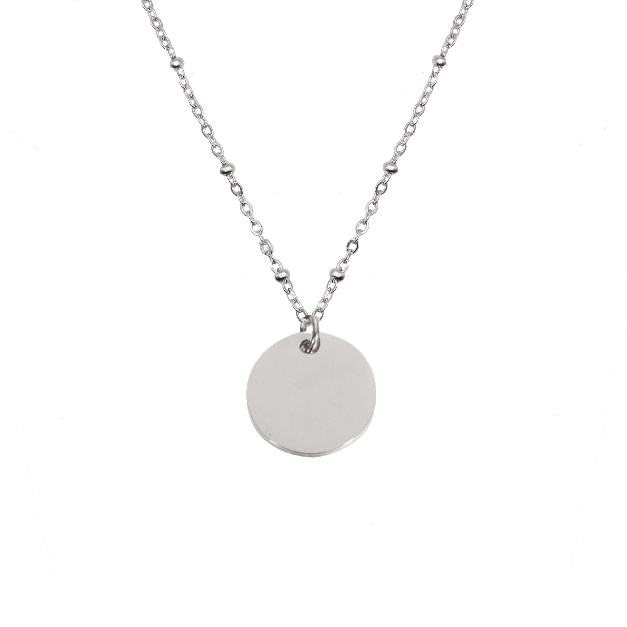 Engrave Fingerprint Round Necklace