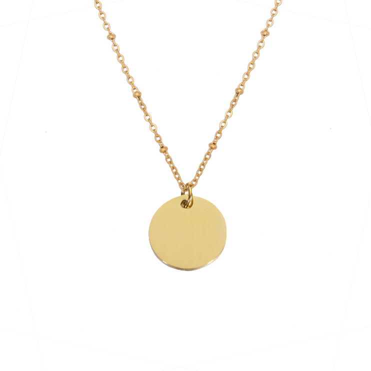 Engrave Fingerprint Round Necklace