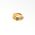 Engraved Love Fingerprint Couple Gold Ring