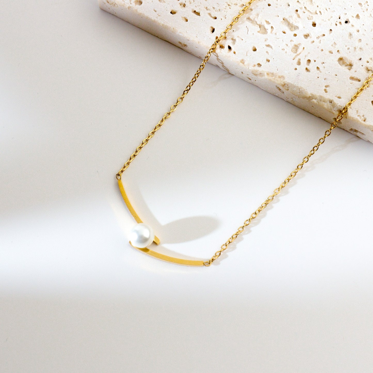 Gulf of Pearl Gold Necklace