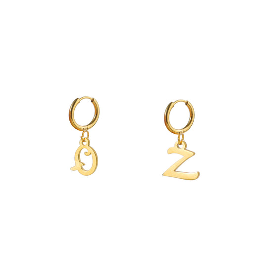 Personalised Initial Hoop Earrings