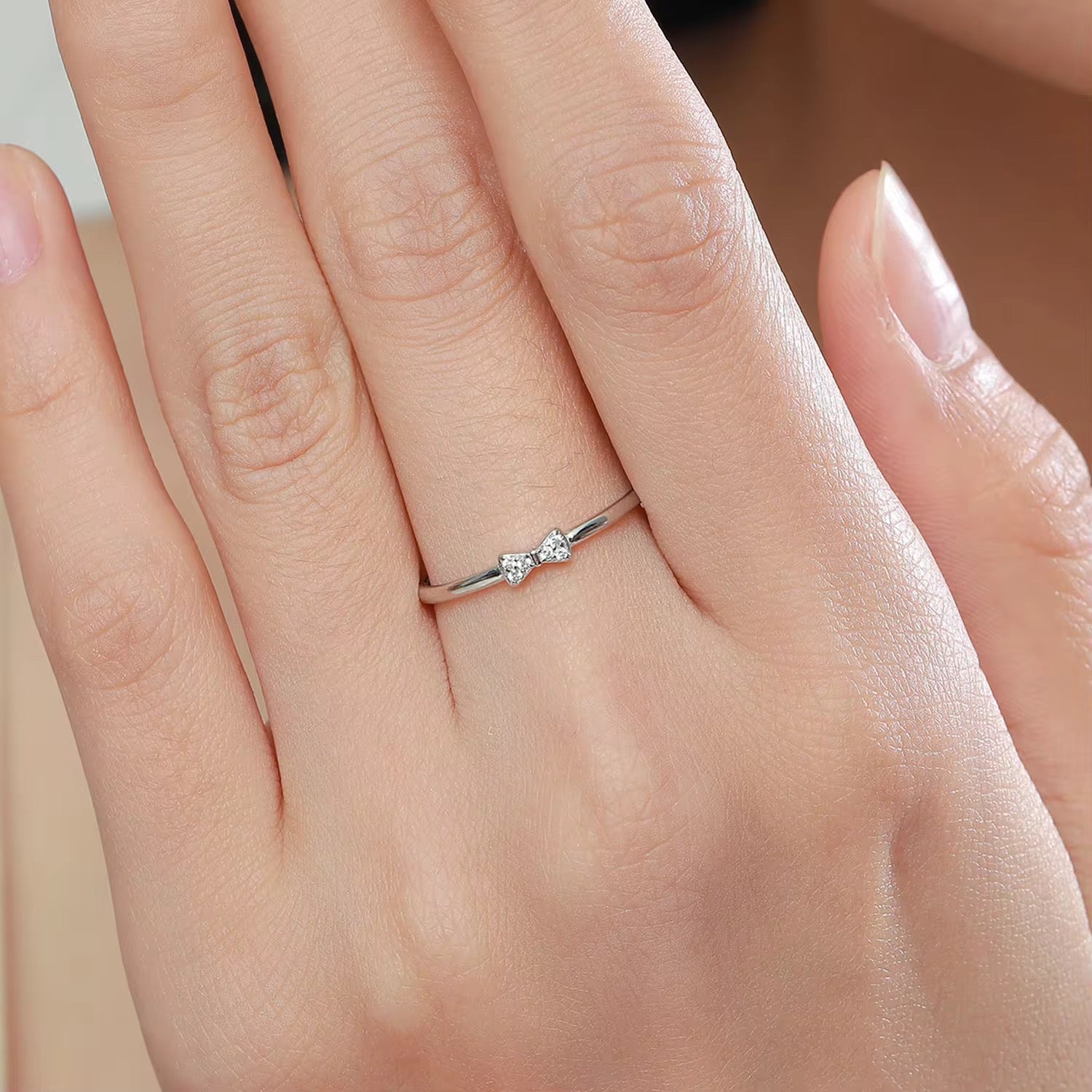 Tiny Bow Silver 925 Ring