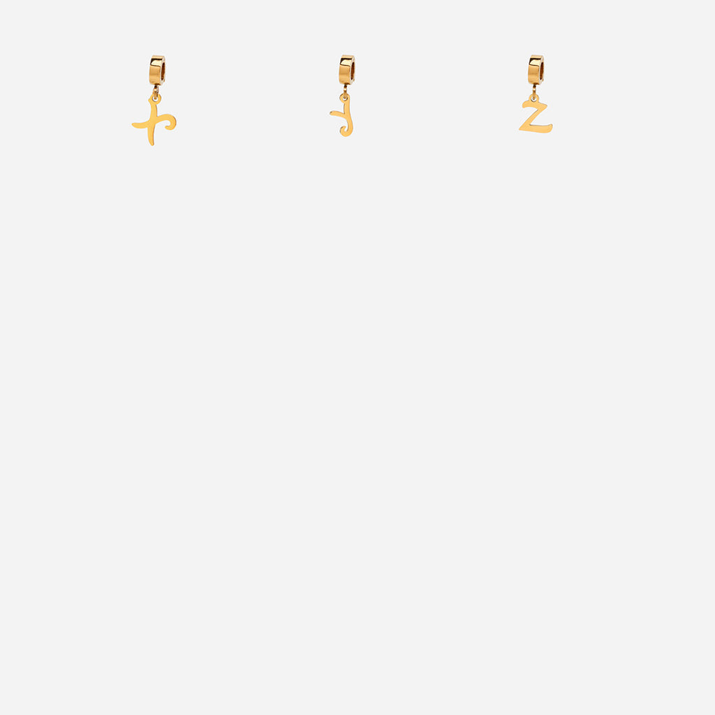 Alphabet Gold Clip On Charm