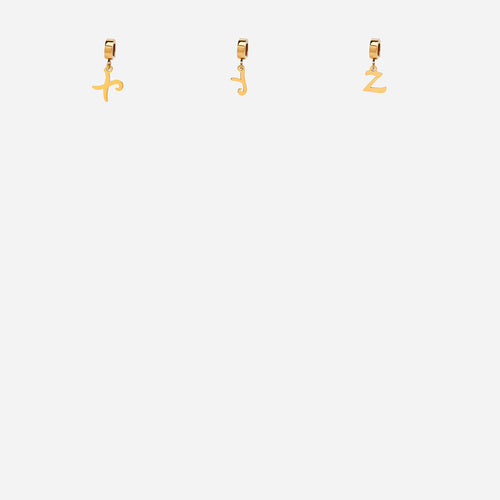 Alphabet Gold Clip On Charm