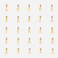 Alphabet Gold Clip On Charm