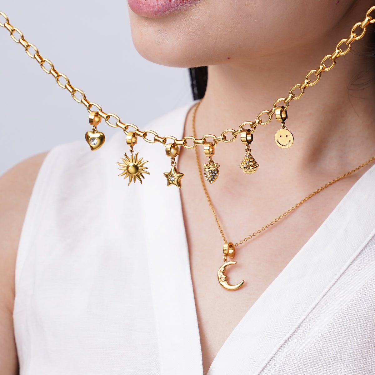 Round Chain Gold Necklace