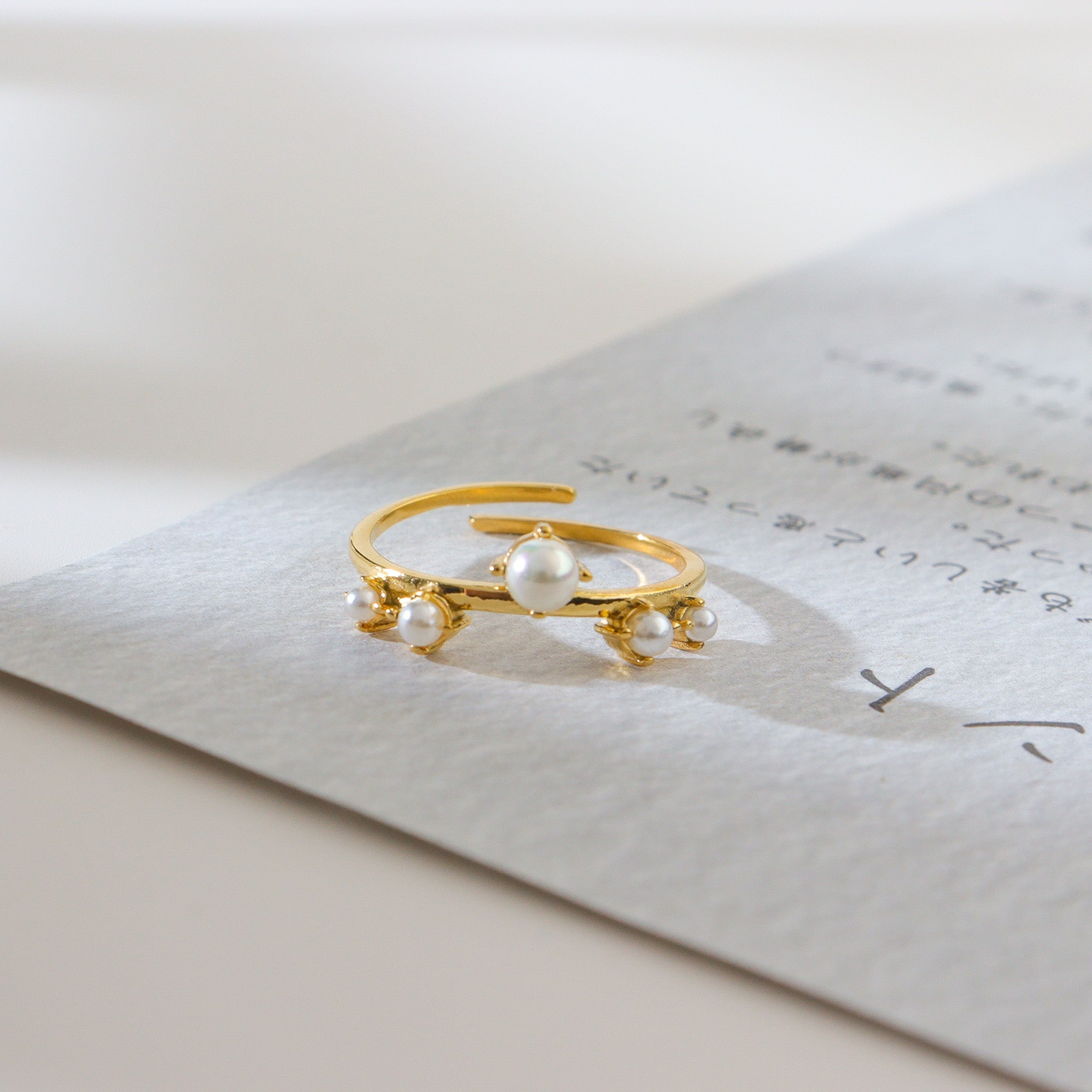 Pearl Fortress Gold Ring
