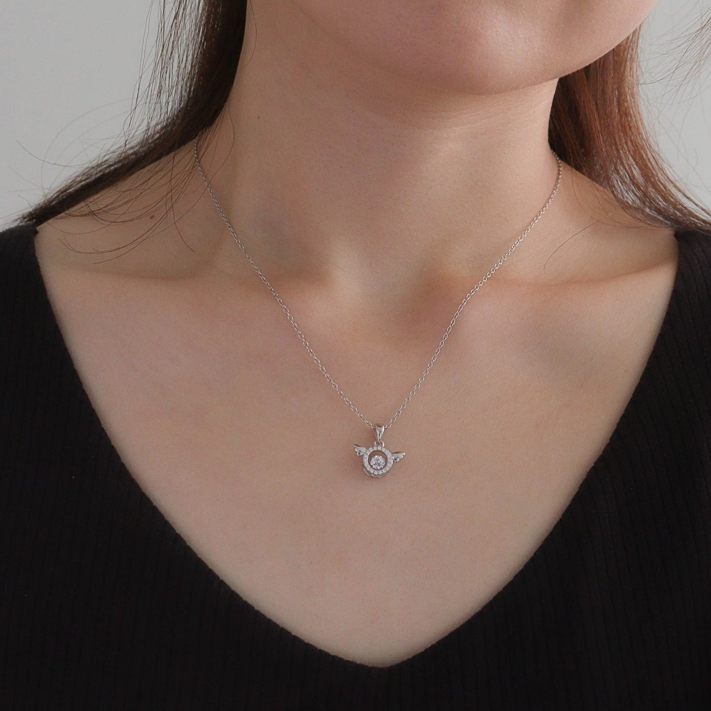 Angels Wings Dancing Silver 925 Necklace