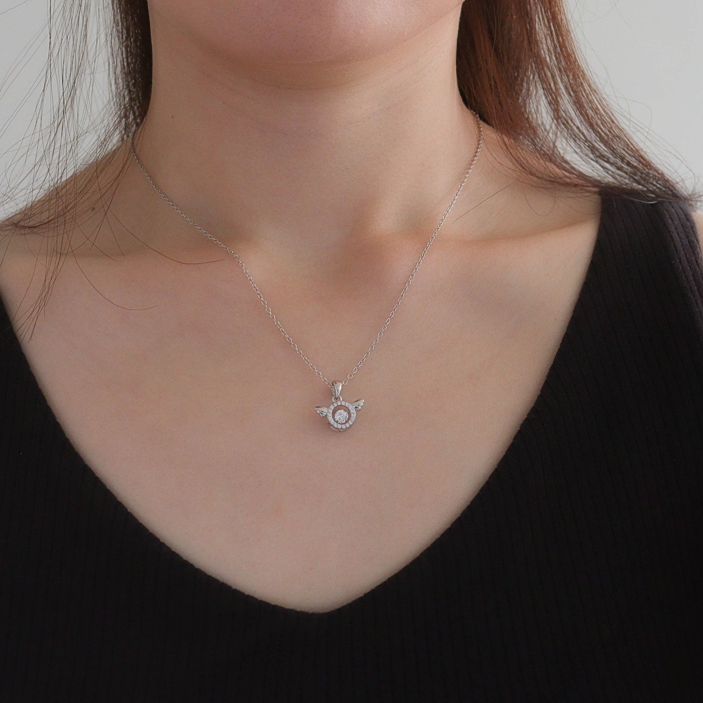 Angels Wings Dancing Silver 925 Necklace