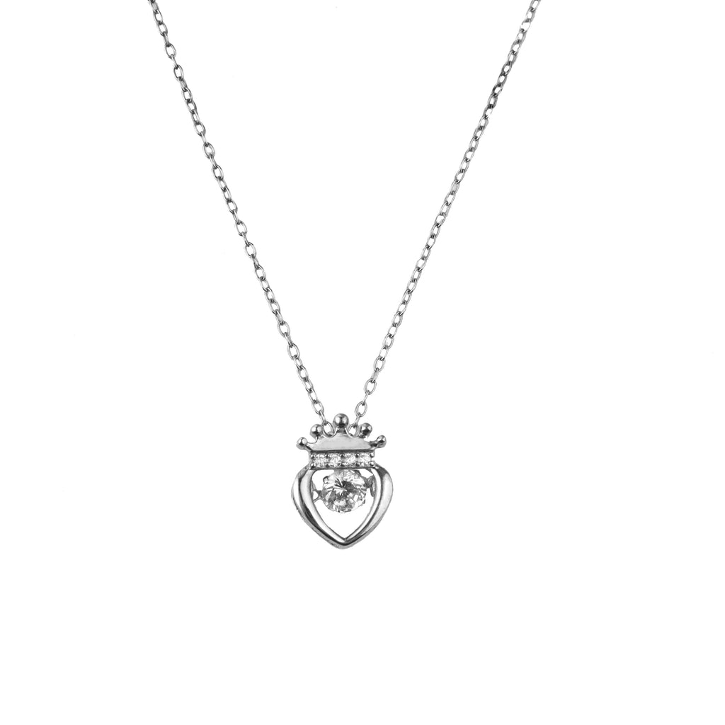 Dancing Crown Silver 925 Necklace