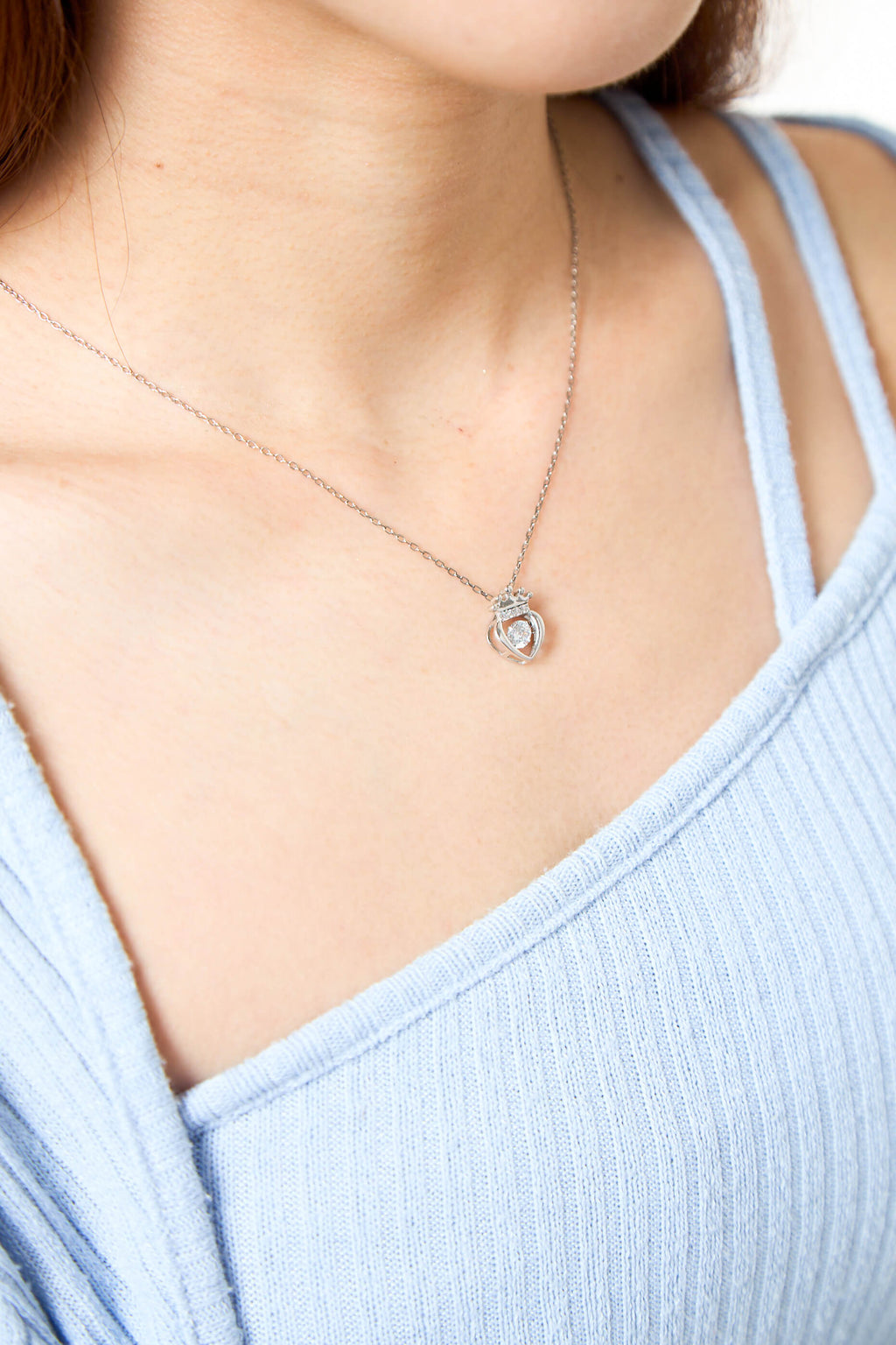 Dancing Crown Silver 925 Necklace