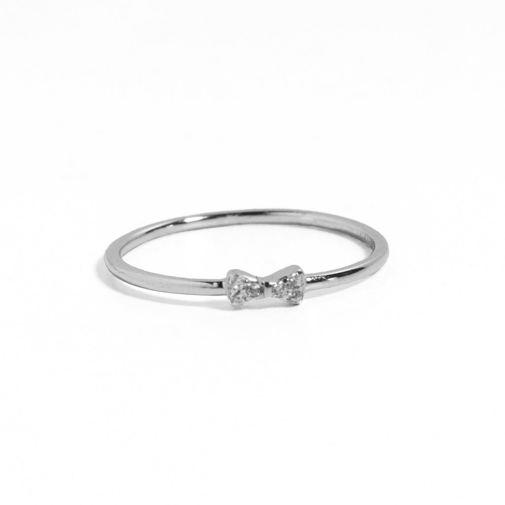 Tiny Bow Silver 925 Ring
