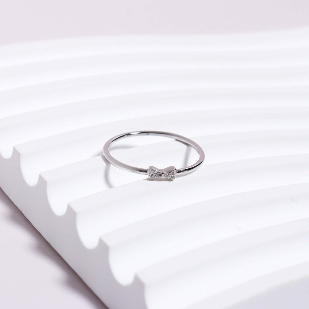 Tiny Bow Silver 925 Ring