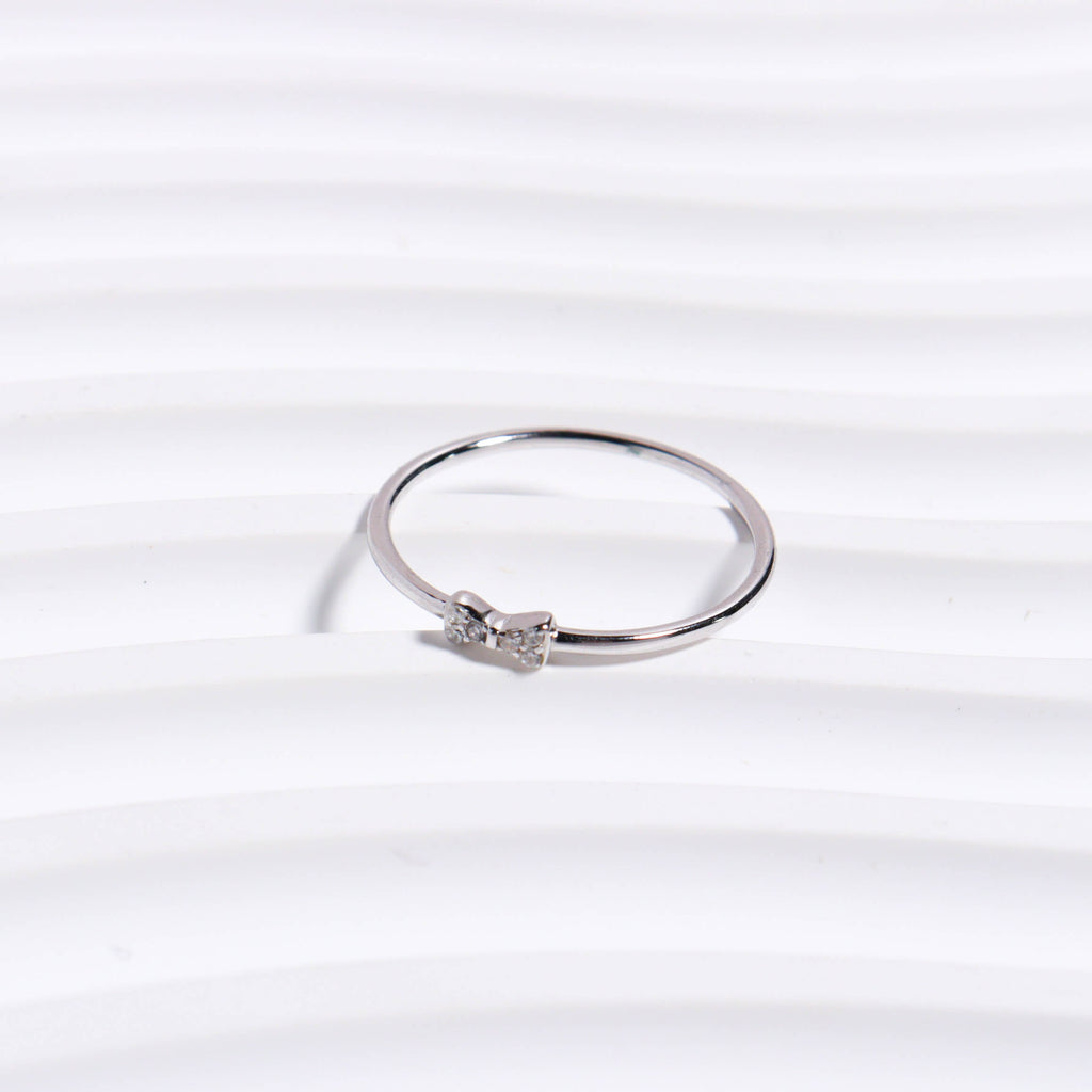 Tiny Bow Silver 925 Ring