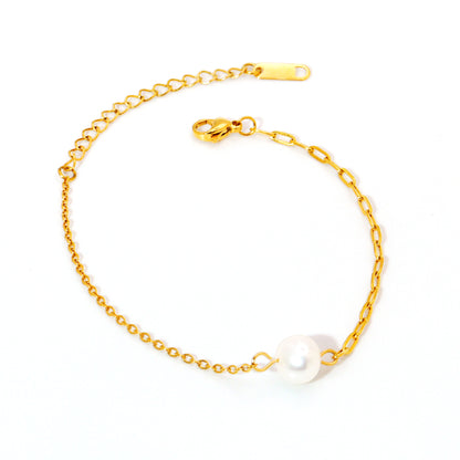 Pearly Mixed Chain Bracelet