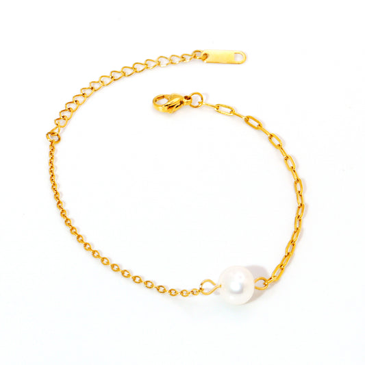 Pearly Mixed Chain Bracelet