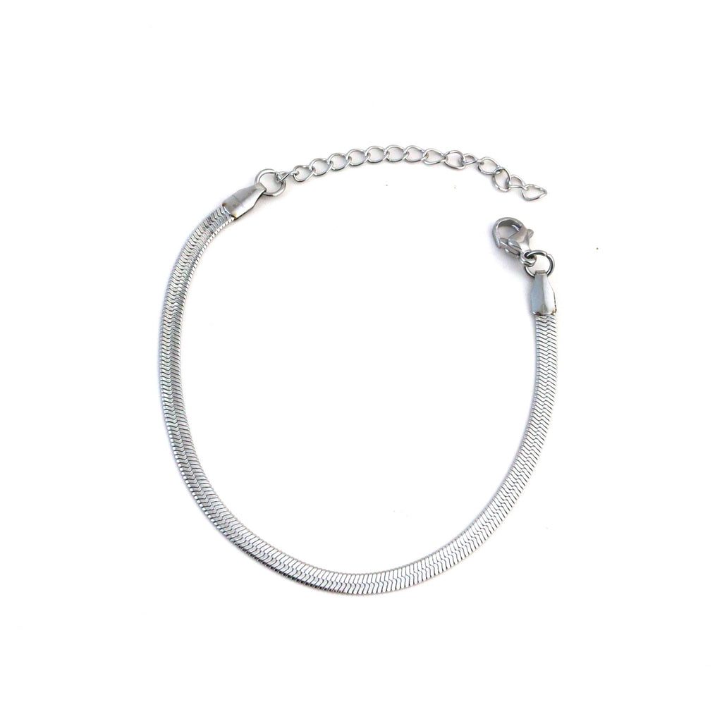 Snake Herringbone Chain Bracelet