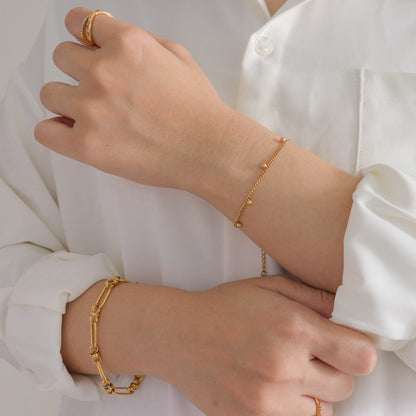Multi Bead Gold Bracelet