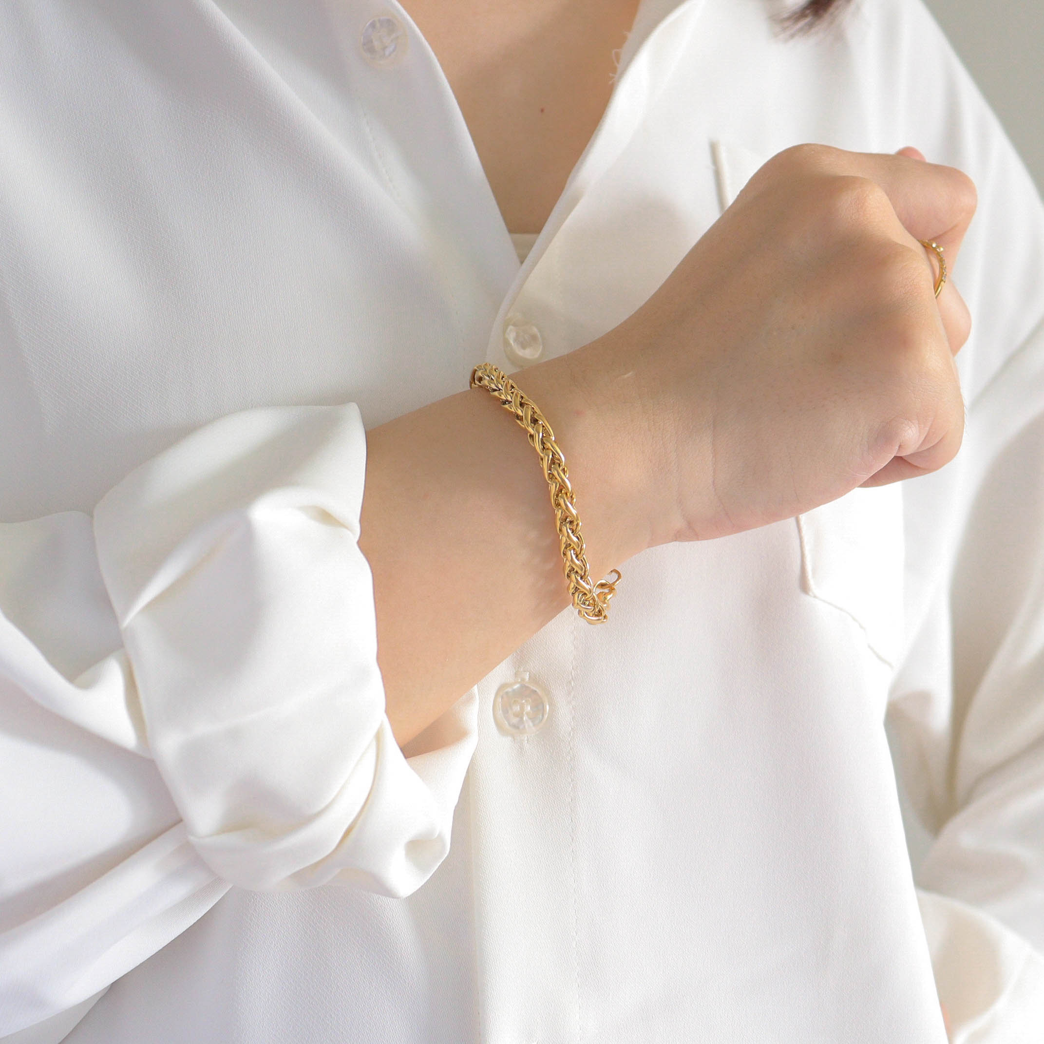 Rope Chain Gold Bracelet