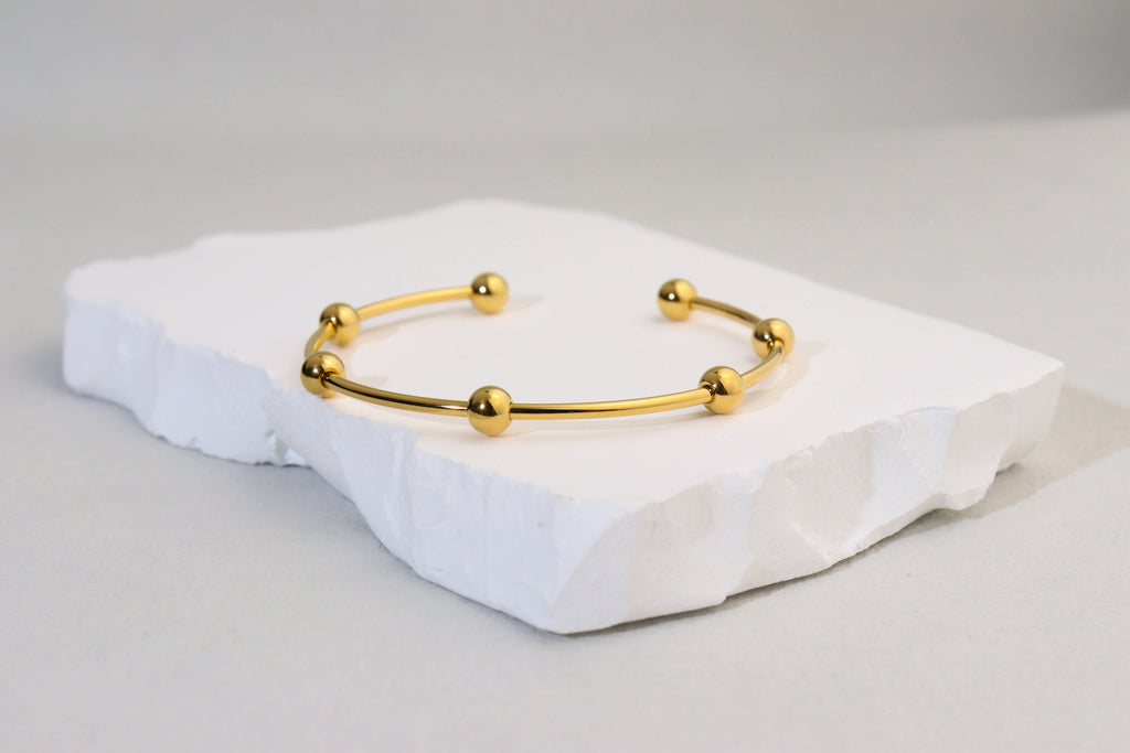 Gold Multi Ball Bangle