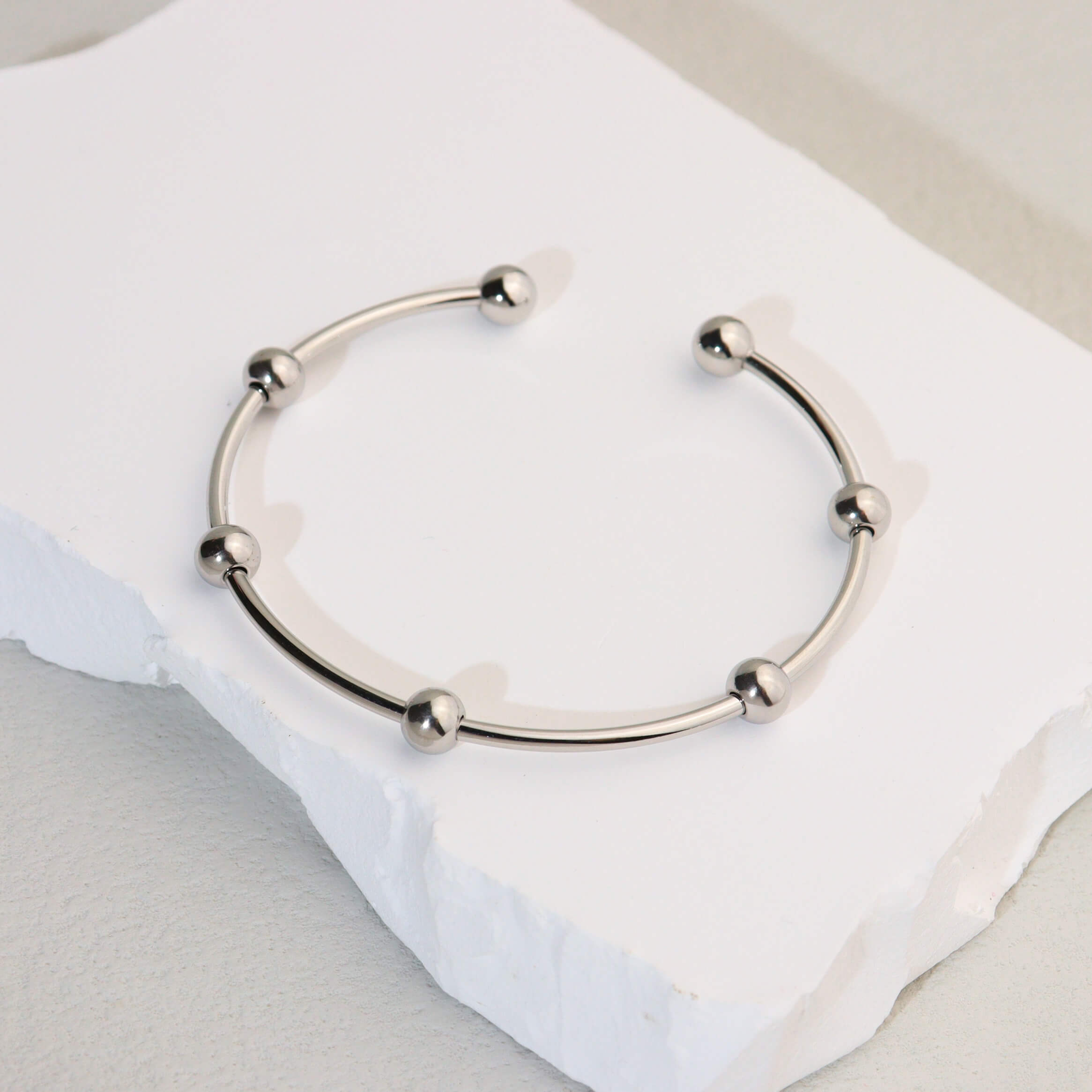 Silver Multi Ball Bangle