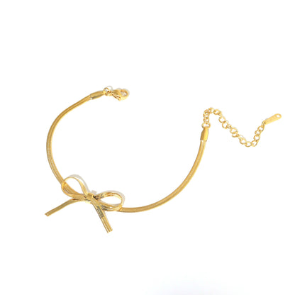 Skinny Bow Gold Bracelet