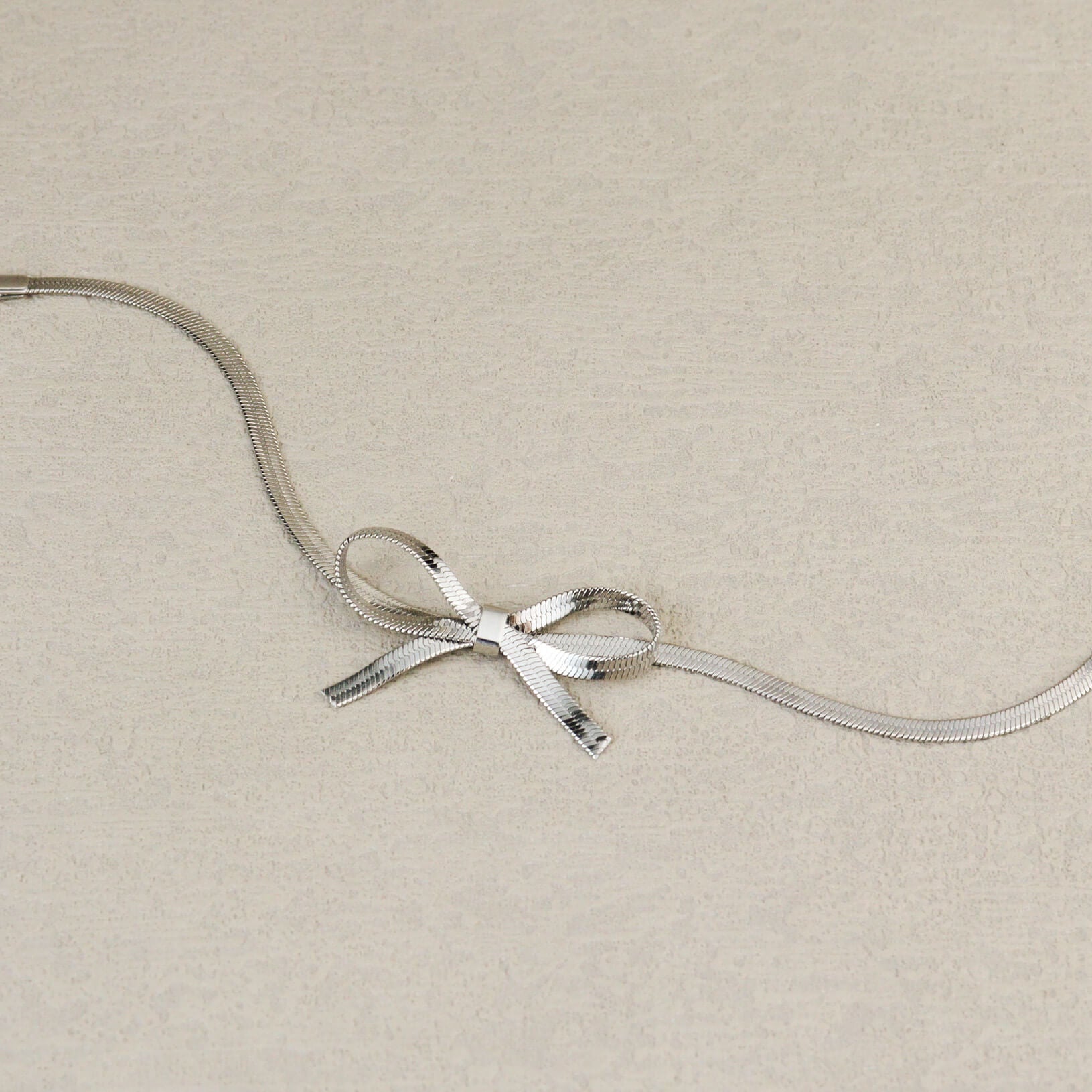 Skinny Bow Silver Bracelet