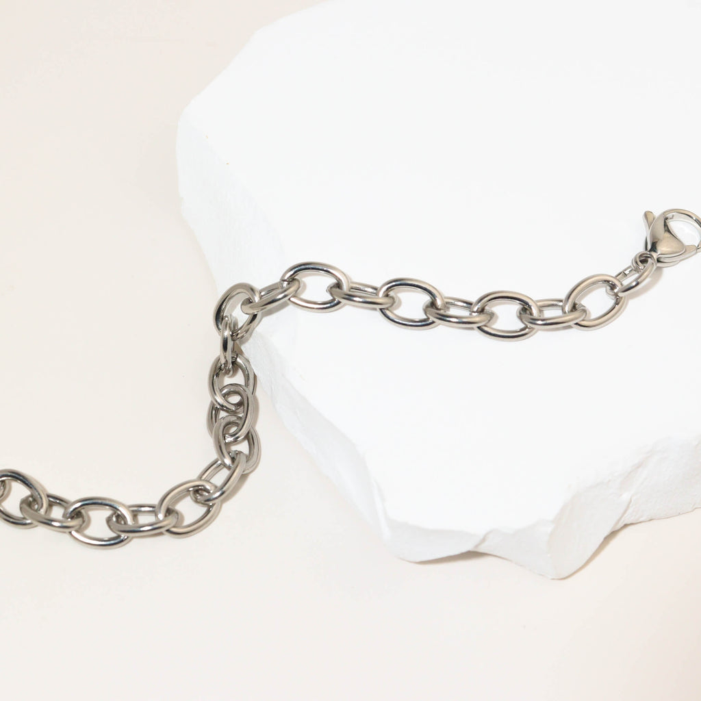 Silver Figaro Chain Bracelet