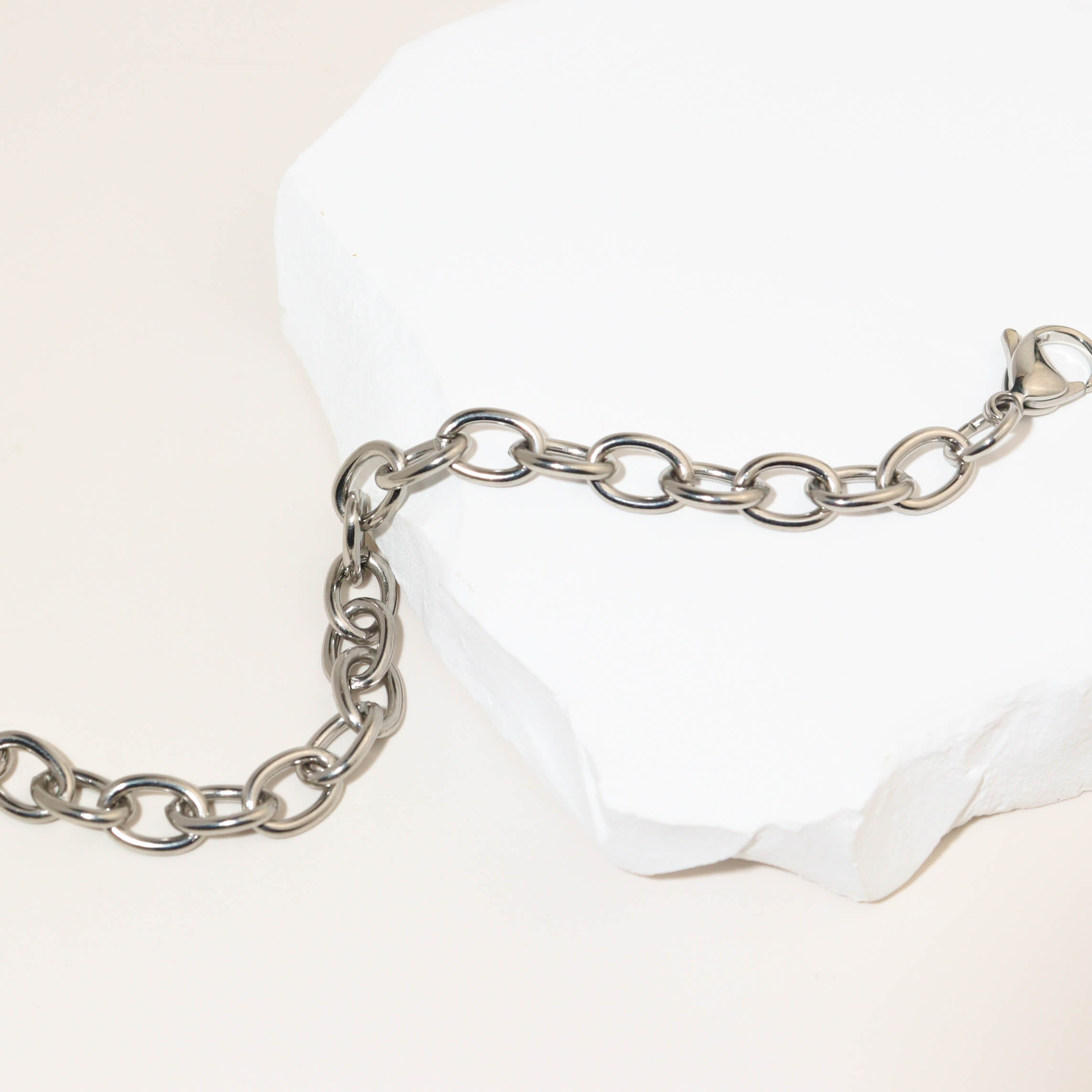 Silver Figaro Chain Bracelet