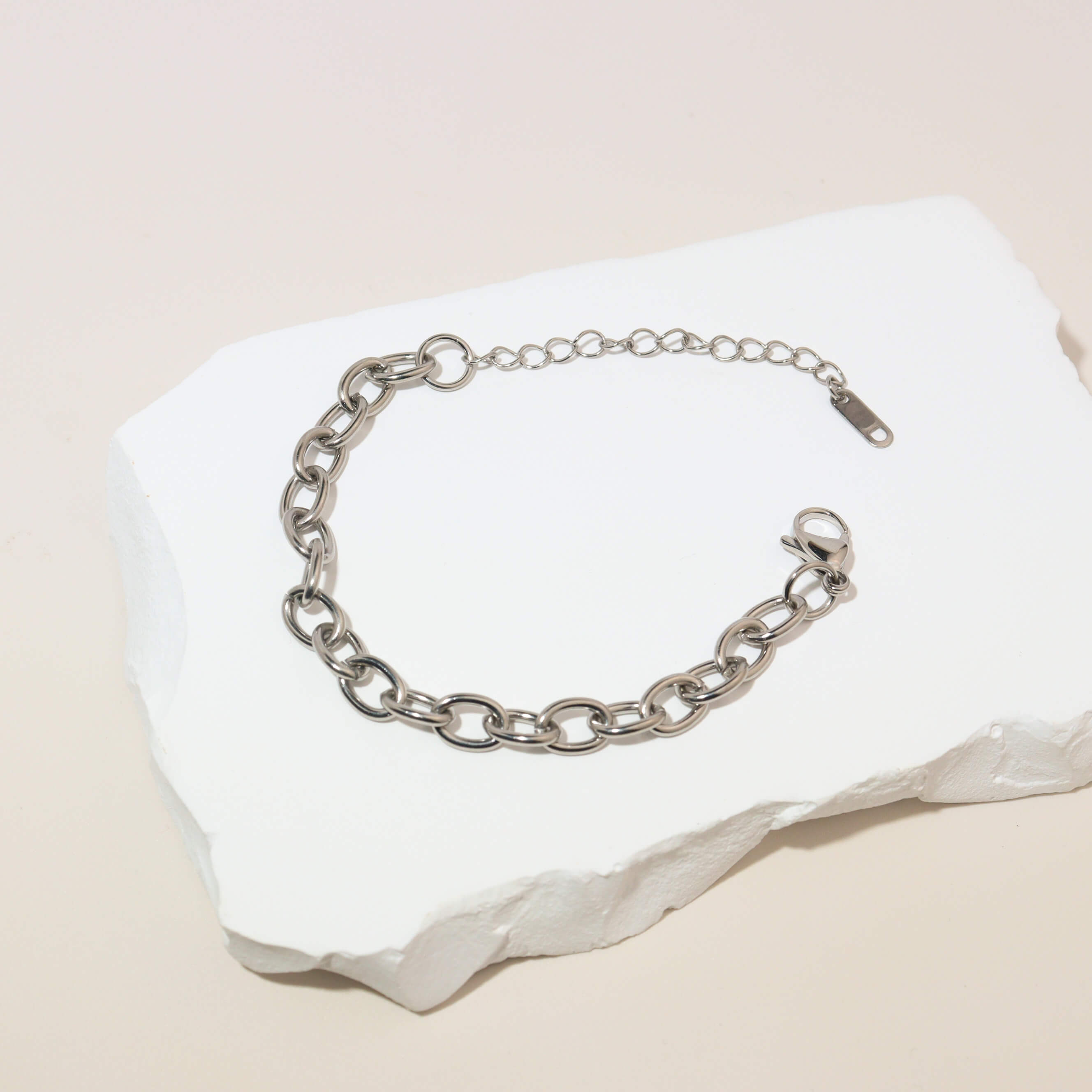 Silver Figaro Chain Bracelet