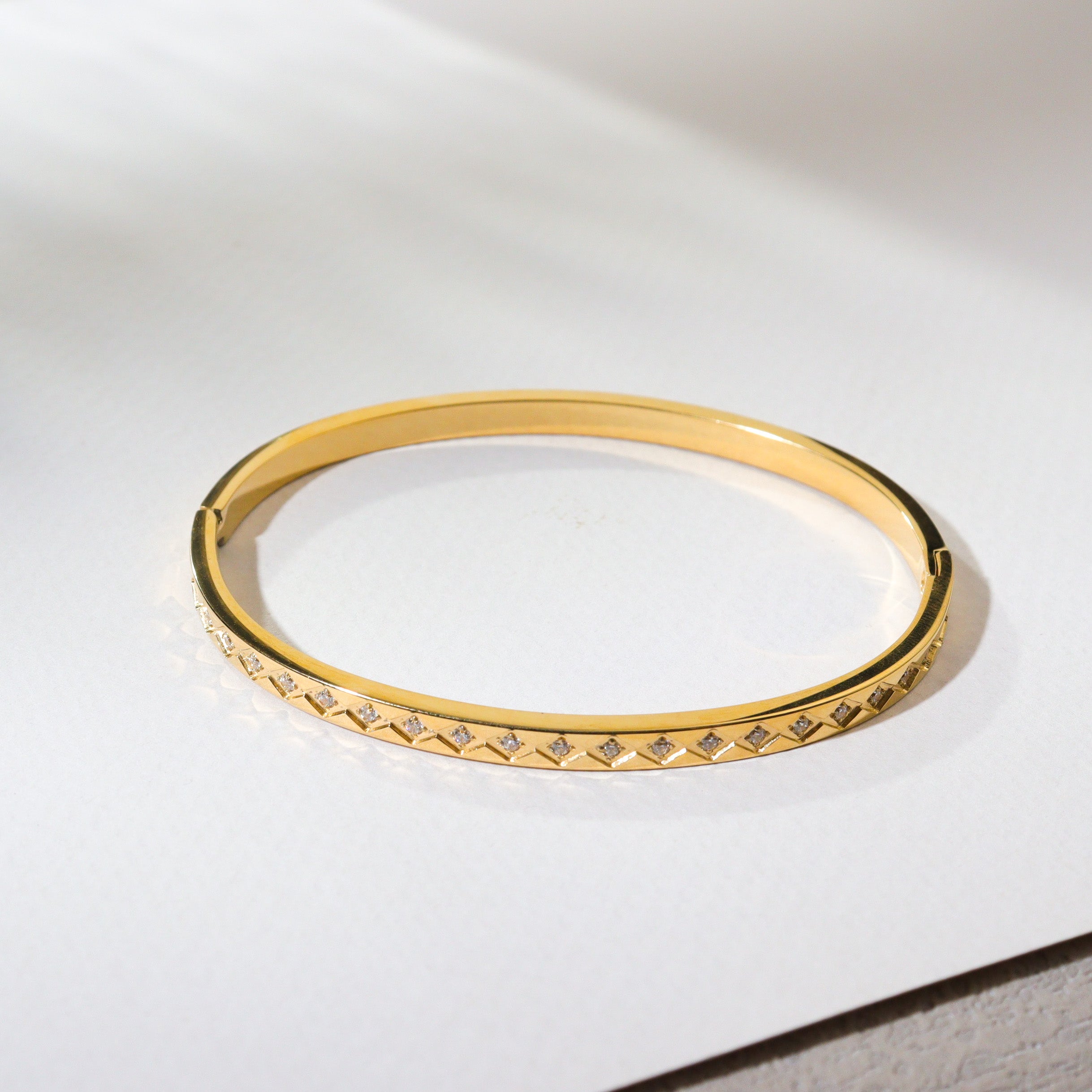 Jewel Chest Gold Bangle
