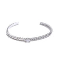 Solitaire Silver Cuff Bangle