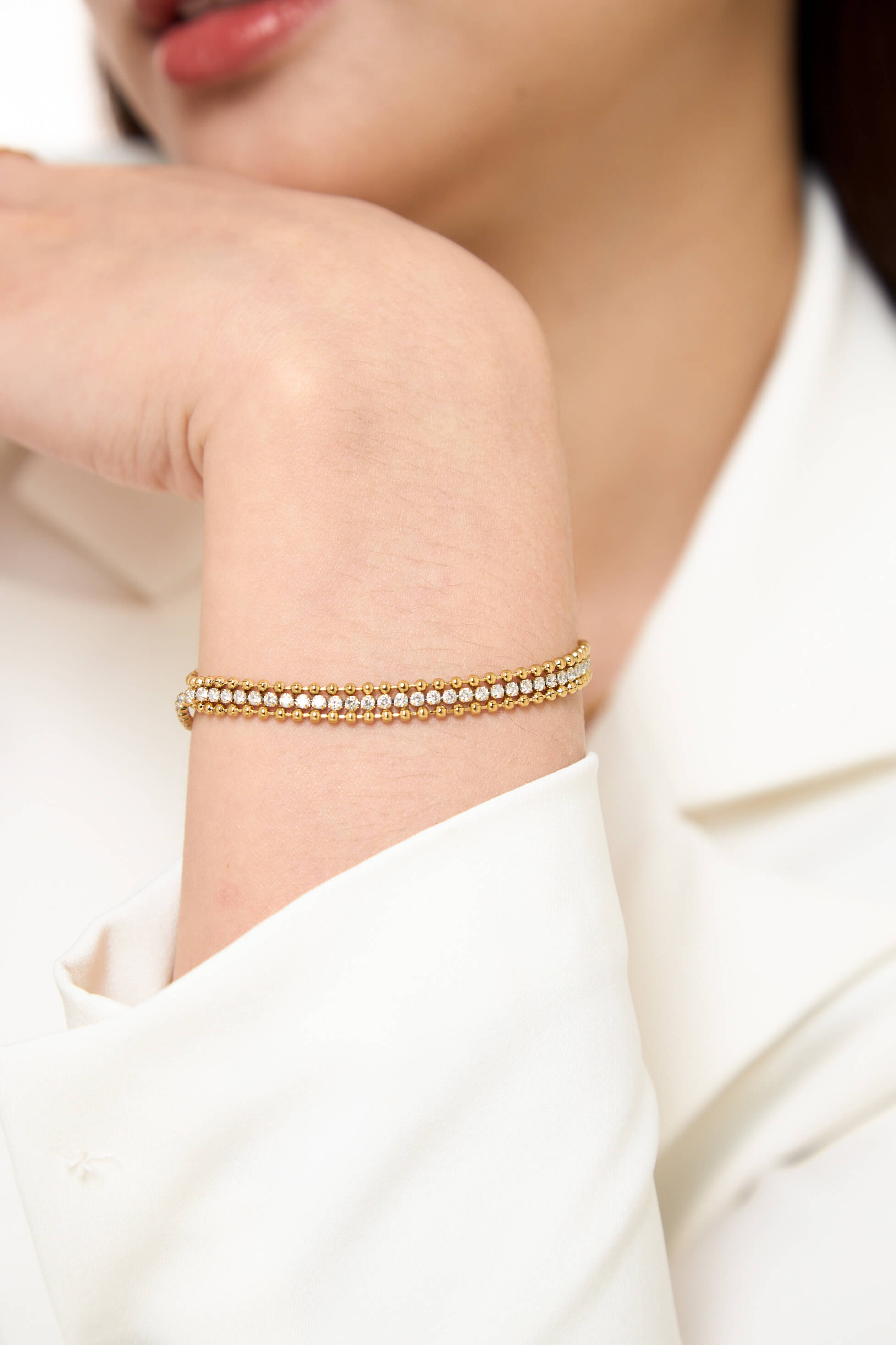 Gold Layered Tennis Bracelet