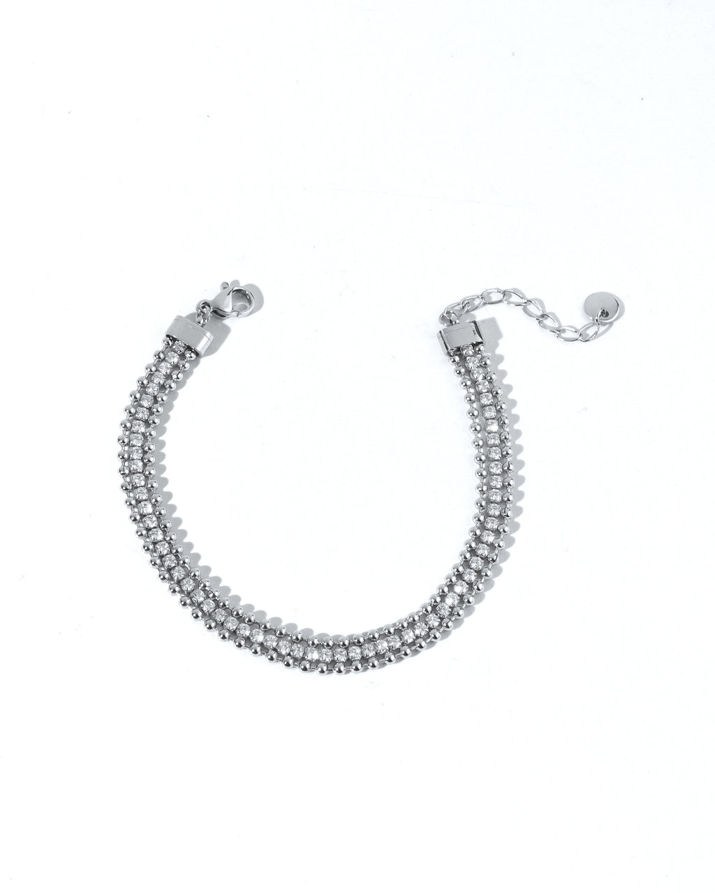 Silver Layered Tennis Bracelet