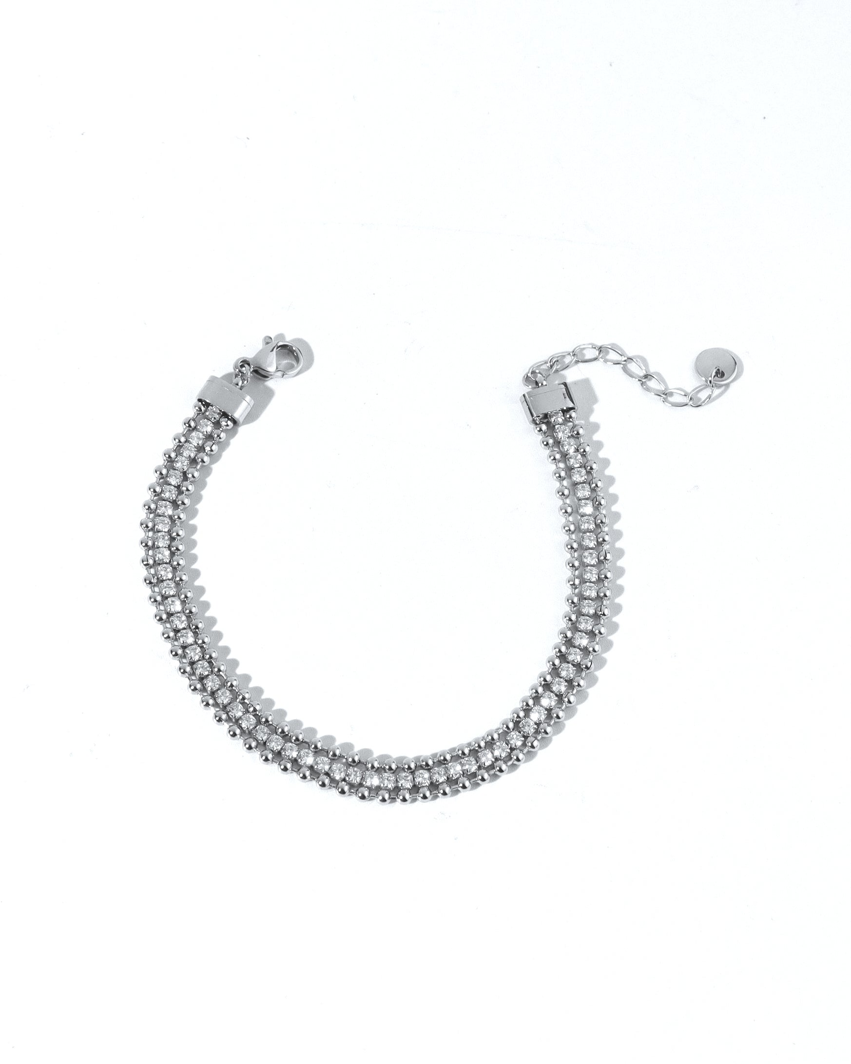 Silver Layered Tennis Bracelet