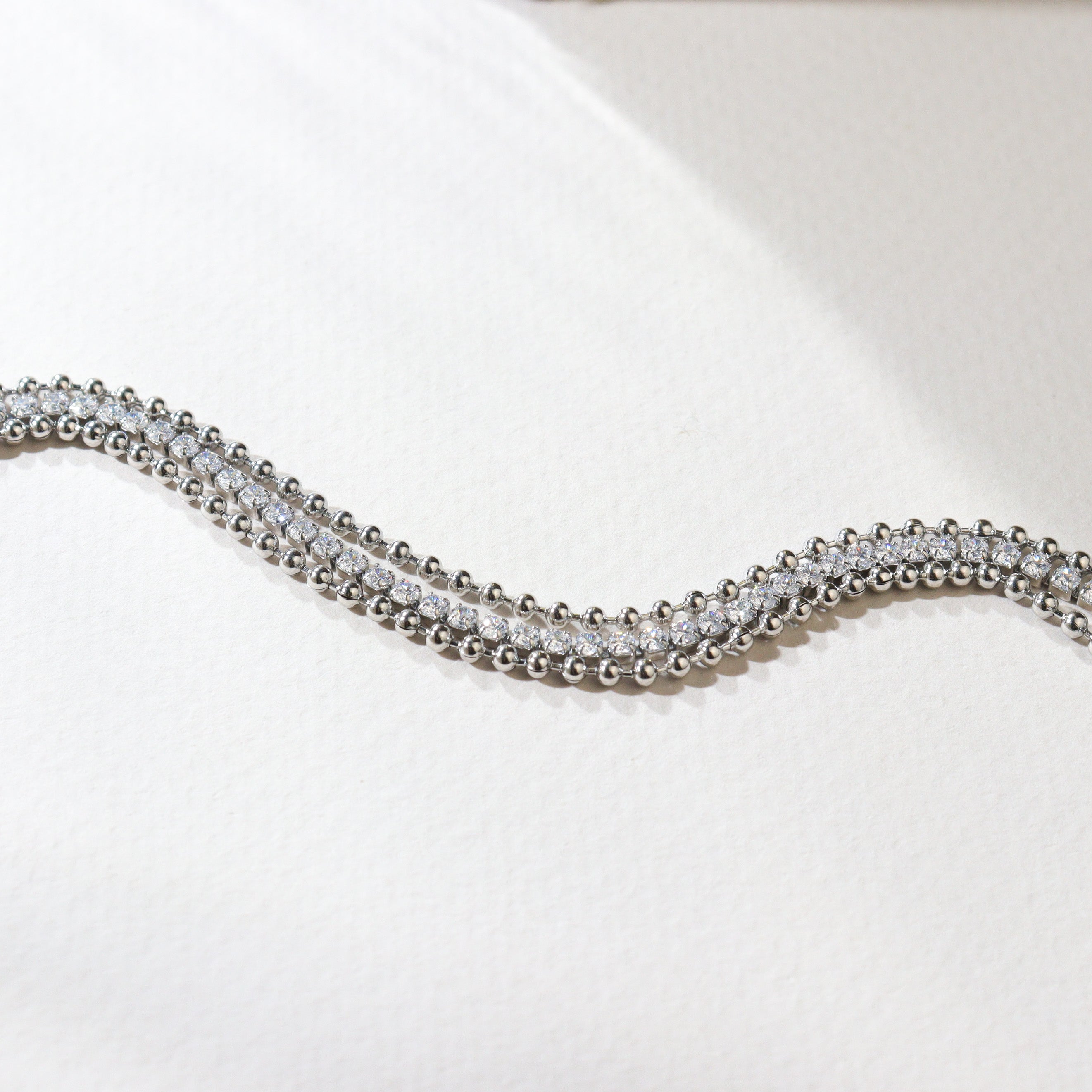 Silver Layered Tennis Bracelet