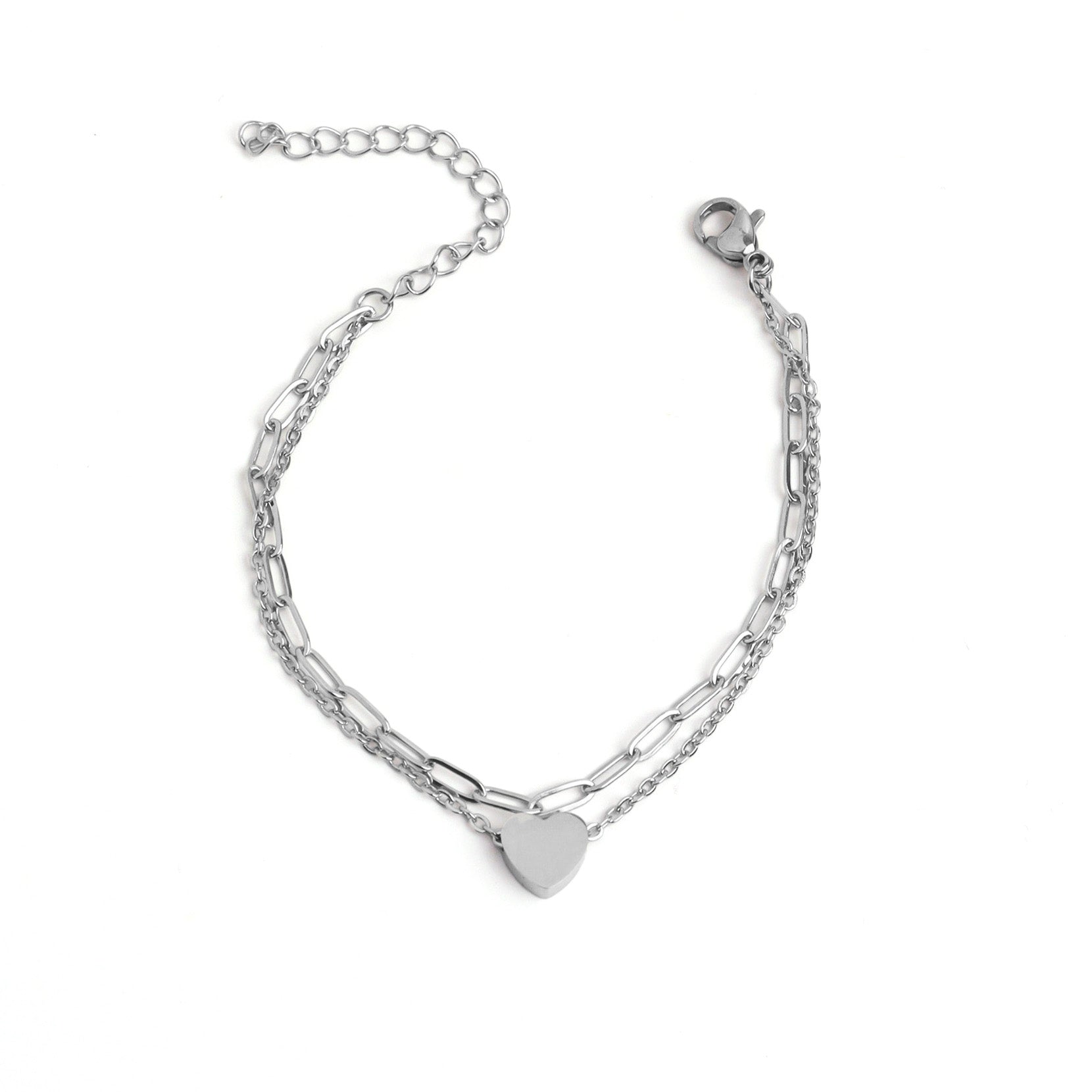 I Adore You Silver Bracelet