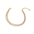 Double Chain Gold Tennis Bracelet