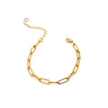 Thick Paper Clip Gold Chain Bracelet