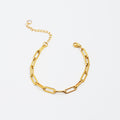 Thick Paper Clip Gold Chain Bracelet