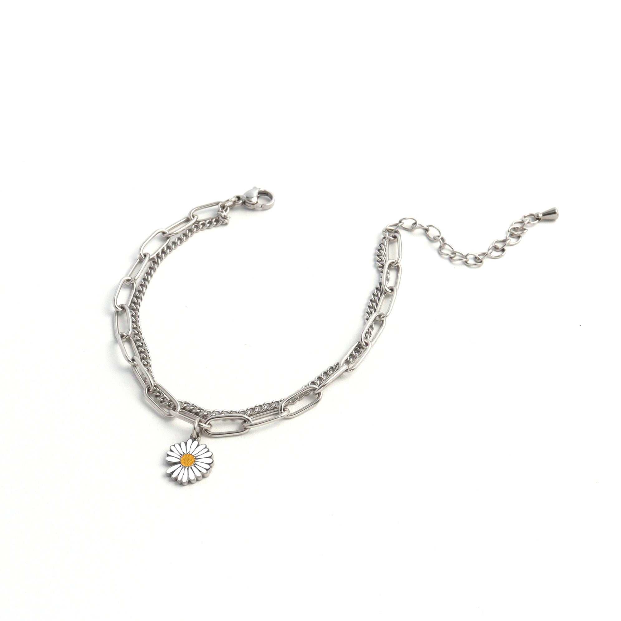 Dainty Daisy Layered Bracelet