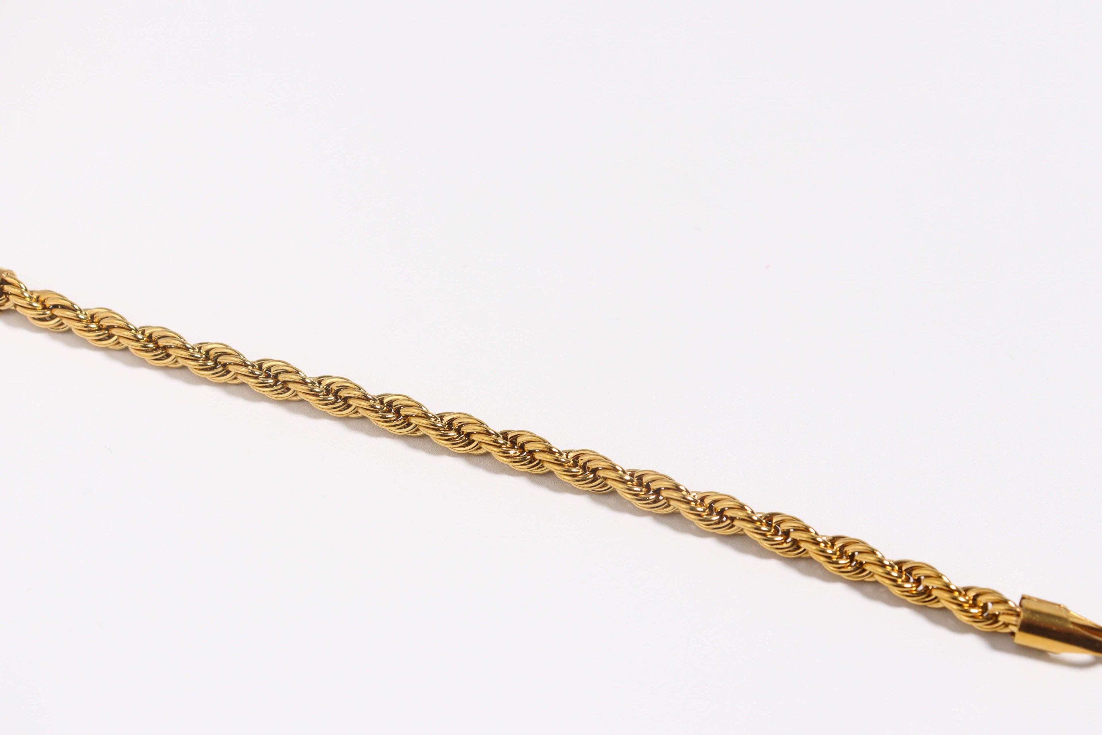 Twisted Rope Chain Gold Bracelet