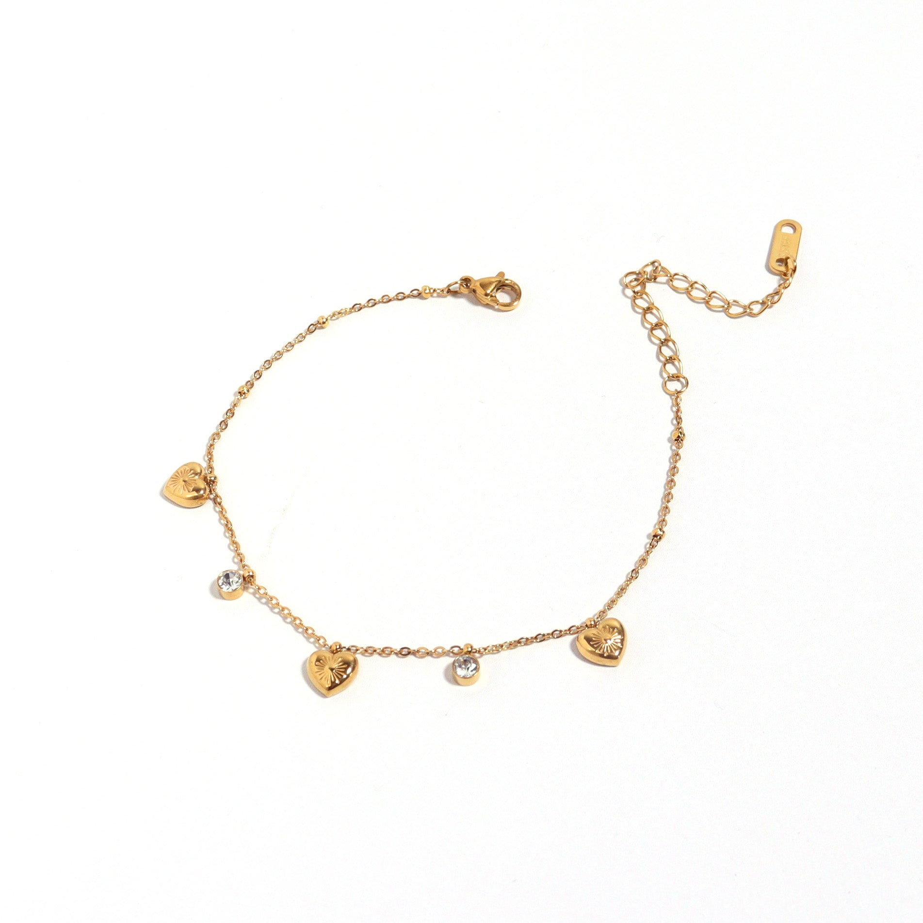 Graceful Hearts Gold Bracelet