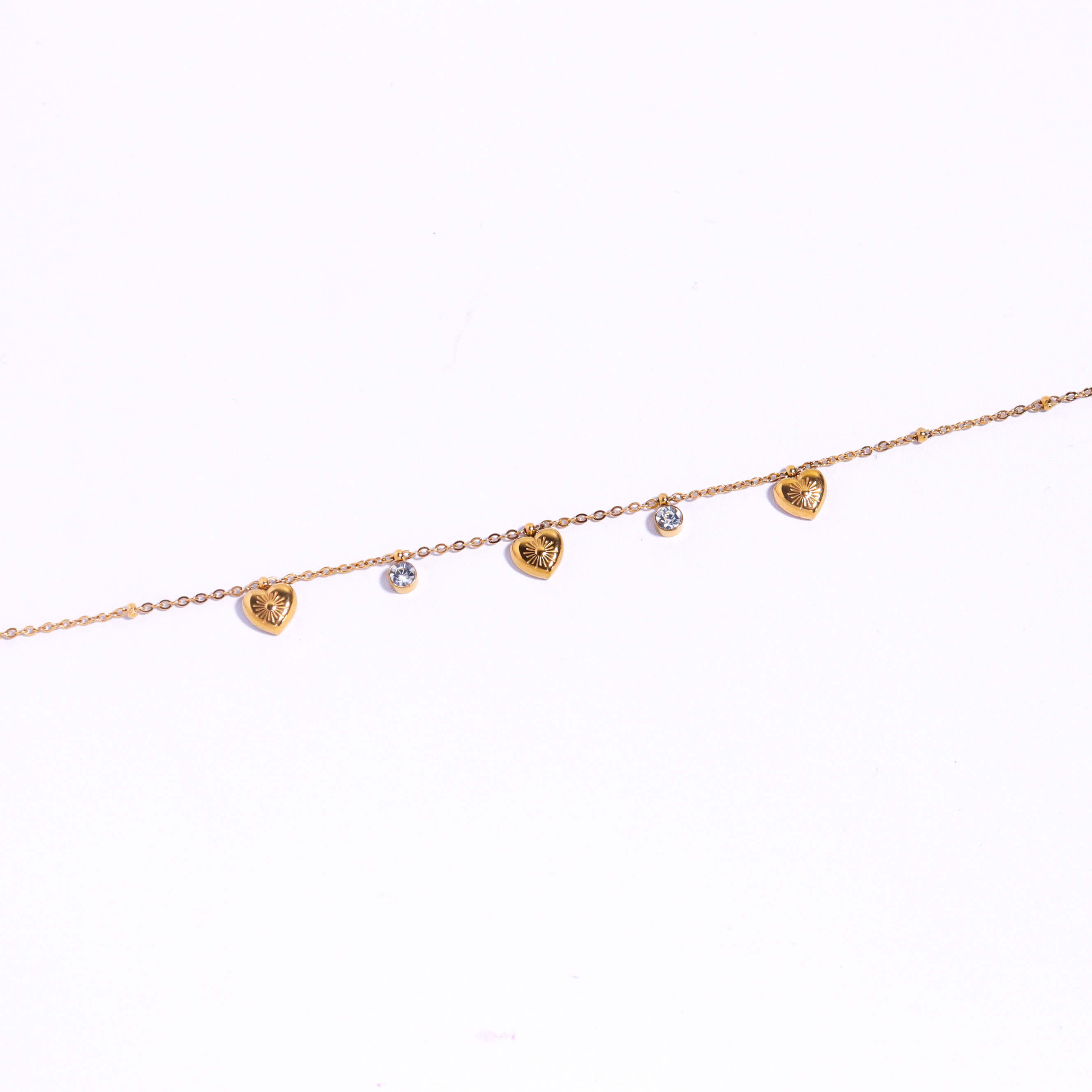 Graceful Hearts Gold Bracelet